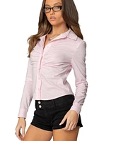 Edikted Womens Delphina Tailored Button Up Shirt