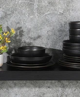 Gibson Elite Beckett Stoneware Matte Reactive Glaze 16 Pc. Dinnerware Set, Service for 4