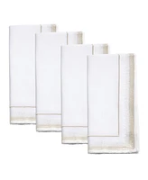 Saro Lifestyle Elegant Embroidery Detail Napkin, Set of 4