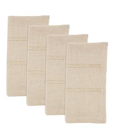 Saro Lifestyle Leno Stripe Elegance Napkin, Set of 4