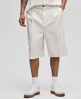 Mode of One Men's Oversized Speckled Textured Shorts, Exclusively at Macy's