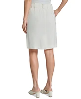 Jones New York Women's Linen-Blend Pull-On Drawstring Pencil Skirt