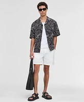 Mode of One Men's Relaxed-Fit Embroidered Button-Down Poplin Camp Shirt, Exclusively at Macy's