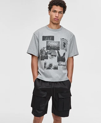Mode of One Men's Relaxed-Fit Photo Collage Graphic T-Shirt, Exclusively at Macy's
