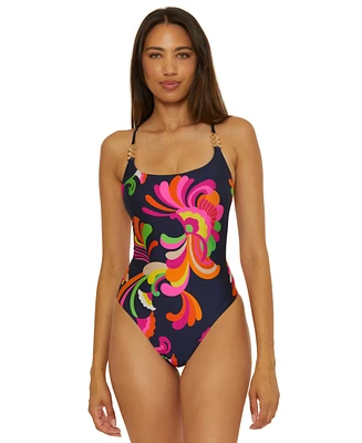 Trina Turk Women's Poolside Tie-Back One-Piece Swimsuit