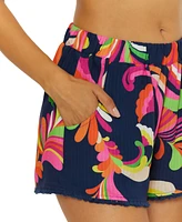 Trina Turk Women's Poolside Swirl Cover-Up Shorts