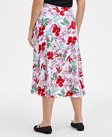 On 34th Women's Printed Slit Midi Skirt, Exclusively at Macy's