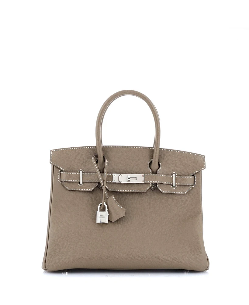 Pre-Owned HERMES Birkin Handbag Epsom with Palladium Hardware