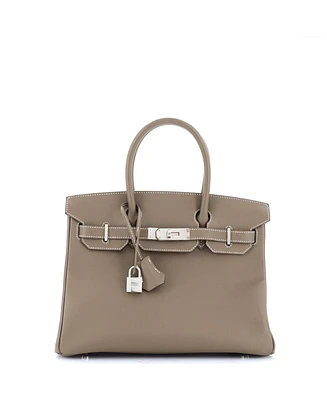 Pre-Owned HERMES Birkin Handbag Epsom with Palladium Hardware