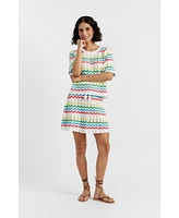 Chinti and Parker Women's & Cotton Chevron Stitch T-Shirt