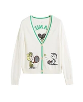 Chinti & Parker Women's Cotton Peanuts Racquet Club Cardigan