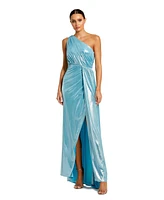 Women's One Shoulder Draped Gown