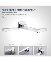 3-Function Shower System Rain System Wall-Mounted Shower Head with Handheld Shower Sprayer Shower System with Bathtub Spout, Brushed Nickel