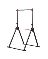 Zenova Pull Up Bar Dip Bar Power Tower Workout Dip Station Height 600lbs