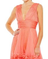 Women's V-Neck Ruffle Tiered Dress