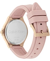 Calvin Klein Women's Vibrancy Blush Silicone Strap Watch, 38mm