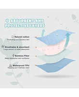 Clovercat 1-Pack Ergonomic Waterproof Baby Crib Mattress Protector Pad