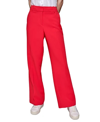 Karl Lagerfeld Paris Women's Bootcut High-Rise Pants