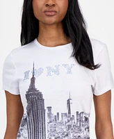 Pretty Rebellious Juniors' Ny Photo-Print T-Shirt