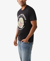 True Religion Men's Shorts Sleeve Tiger Face T-Shirt