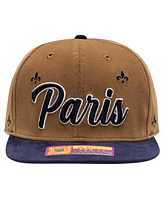 Fan Ink Men's Brown/Navy Paris Saint-Germain Whiskey Adjustable Hat