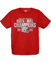 Blue 84 Big Boys and Girls Scarlet Ohio State Buckeyes College Football Playoff 2024 National Champions Fall Apart T-Shirt