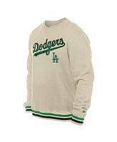 New Era Men's Cream Los Angeles Dodgers St. Patrick's Day Twill Pullover Sweatshirt