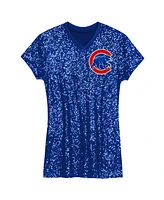 Outerstuff Girls Preschool Royal Chicago Cubs Sequin V-Neck Dress