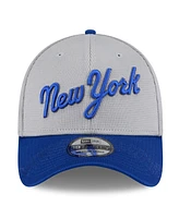 New Era Men's Gray/Royal York Mets 2025 Batting Practice 39THIRTY Flex Hat