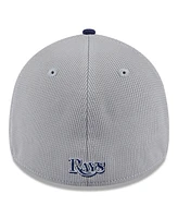 New Era Men's Gray/Navy Tampa Bay Rays 2025 Batting Practice 39THIRTY Flex Hat