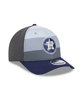 New Era Men's Gray/Navy Houston Astros 2025 Batting Practice 9FORTY M-Crown Adjustable Hat