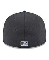 New Era Men's Gray/Royal York Mets 2025 Batting Practice Low Profile 59FIFTY Fitted Hat