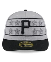 New Era Men's Gray/Black Pittsburgh Pirates 2025 Batting Practice Low Profile 59FIFTY Fitted Hat