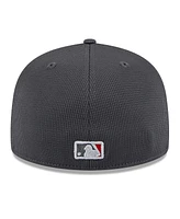 New Era Men's Gray/Red Cleveland Guardians 2025 Batting Practice 59FIFTY Fitted Hat