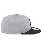 New Era Men's Gray/Navy York Yankees 2025 Batting Practice 59FIFTY Fitted Hat