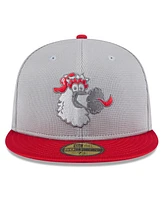 New Era Men's Gray/Red Philadelphia Phillies 2025 Batting Practice 59FIFTY Fitted Hat