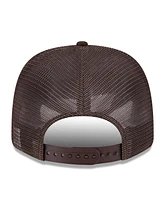 New Era Men's Cream/Brown San Diego Padres 2025 Batting Practice 9SEVENTY Stretch-Snap Trucker Hat