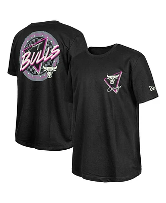 New Era Men's Black Chicago Bulls Glow-in-the-Dark T-Shirt