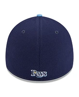 New Era Men's Navy/Light Blue Tampa Bay Rays 2025 Mlb Clubhouse 39THIRTY Flex Hat