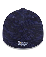 New Era Men's Navy Tampa Bay Rays 2025 Mlb Clubhouse 39THIRTY Flex Hat