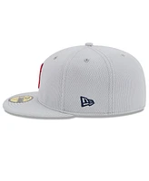 New Era Men's Gray Boston Red Sox 2025 Mlb Clubhouse 59FIFTY Fitted Hat