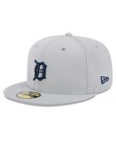 New Era Men's Gray Detroit Tigers 2025 Mlb Clubhouse 59FIFTY Fitted Hat