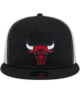 New Era Men's Chicago Bulls Black Victory Grove Split Panel 9FIFTY Snapback Hat