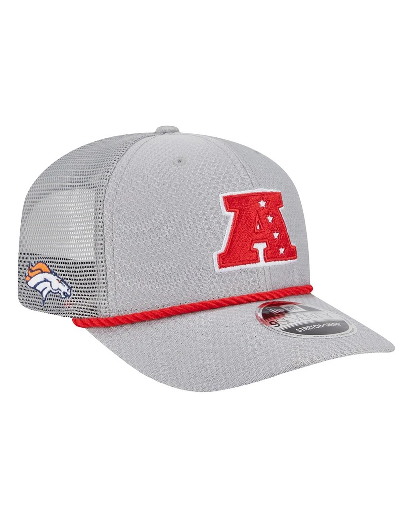 New Era Men's Gray Denver Broncos 2025 Pro Bowl 9SEVENTY Stretch-Snap Hat