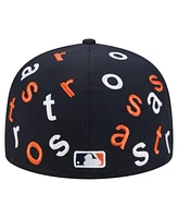 New Era Men's Navy Houston Astros Team Confetti 59FIFTY Fitted Hat