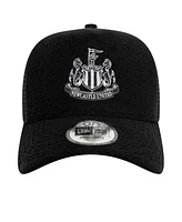 New Era Men's Black Newcastle United Terry Cloth Trucker Adjustable Hat