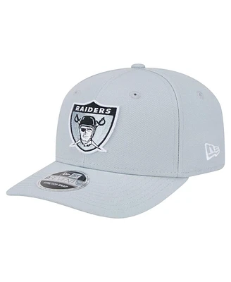 New Era Men's Gray Oakland Raiders Gridiron Classics 9SEVENTY Stretch-Snap Hat