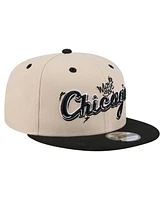 New Era Men's Cream/Black Chicago White Sox Team Art 9FIFTY Snapback Hat