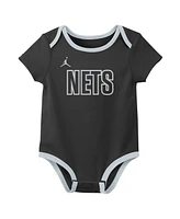 Jordan Baby Boys and Girls 3-Piece Brooklyn Nets Statement Edition Bodysuit Set