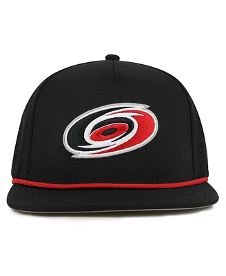 American Needle Men's Black Carolina Hurricanes Buxton Pro Tech Adjustable Hat